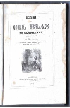 Muestra 2 de HISTORIA DE GIL BLAS DE SANTILLANA. COMPLETO EN DOS TOMOS (Mr. Le Sage) Antonio Bergnes 1840