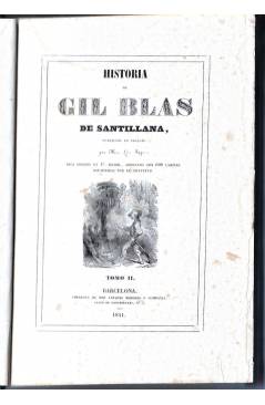 Muestra 3 de HISTORIA DE GIL BLAS DE SANTILLANA. COMPLETO EN DOS TOMOS (Mr. Le Sage) Antonio Bergnes 1840