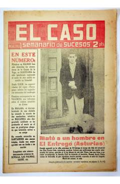 Cubierta de EL CASO. SEMANARIO DE SUCESOS 385. 19 DE SEPTIEMBRE DE 1959 (Vvaa) Prensa Castellana 1959