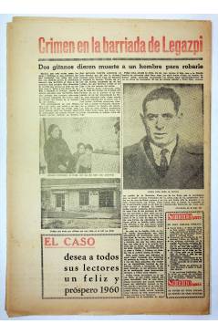 Contracubierta de EL CASO. SEMANARIO DE SUCESOS 399. 26 DE DICIEMBRE DE 1959 (Vvaa) Prensa Castellana 1959
