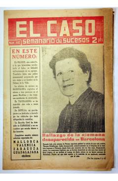 Cubierta de EL CASO. SEMANARIO DE SUCESOS 402. 16 DE ENERO DE 1960 (Vvaa) Prensa Castellana 1960