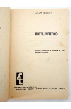 Muestra 1 de SELECCIÓN TERROR 452. HOTEL INFIERNO (Adam Surray) Bruguera Bolsilibros 1981