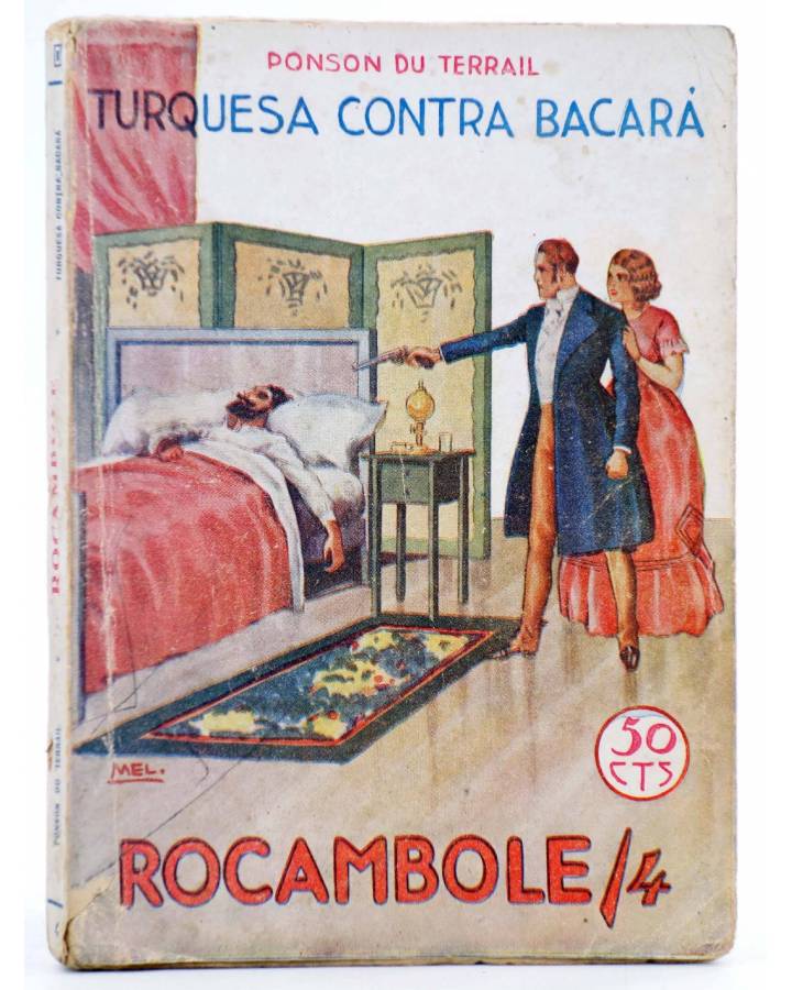 Cubierta de ROCAMBOLE 4. TURQUESA CONTRA BACARÁ (Ponson Du Terrail) Prensa Moderna Circa 1930