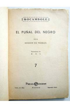Muestra 1 de ROCAMBOLE 7. EL PUÑAL DEL NEGRO (Ponson Du Terrail) Prensa Moderna Circa 1930