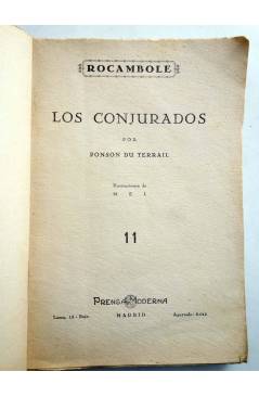 Muestra 1 de ROCAMBOLE 11. LOS CONJURADOS (Ponson Du Terrail) Prensa Moderna Circa 1930