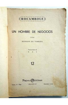 Muestra 1 de ROCAMBOLE 12. UN HOMBRE DE NEGOCIOS (Ponson Du Terrail) Prensa Moderna Circa 1930