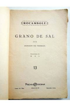Muestra 1 de ROCAMBOLE 13. GRANO DE SAL (Ponson Du Terrail) Prensa Moderna Circa 1930