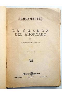 Muestra 1 de ROCAMBOLE 34. LA CUERDA DEL AHORCADO (Ponson Du Terrail) Prensa Moderna Circa 1930