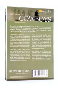 Contracubierta de BREVE HISTORIA DE LOS COWBOYS (Gregorio Doval) Nowtilus 2009