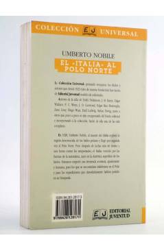 Contracubierta de COL. UNIVERSAL 11. EL ITALIA AL POLO NORTE (Umberto Nobile) Juventud 1994