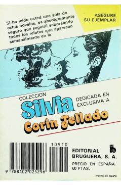 Contracubierta de CAROLA 910. EL FUEGO Y EL AGUA (Carlos De Santader) Bruguera Bolsilibros 1983