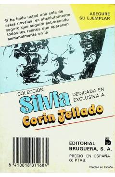 Contracubierta de CAROLA 930. ANSIAS DE VIDA (Carlos De Santader) Bruguera Bolsilibros 1984