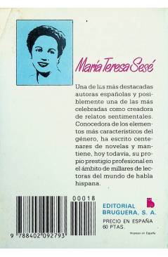 Contracubierta de SELECCIÓN ORQUIDEA 18. EL CONQUISTADOR (María Teresa Sesé) Bruguera Bolsilibros 1983