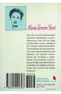 Contracubierta de SELECCIÓN ORQUIDEA 26. PRESENTIMIENTOS (María Teresa Sesé) Bruguera Bolsilibros 1983