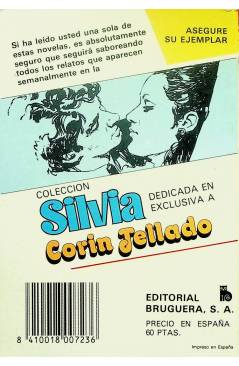Contracubierta de SILVIA 483. EL DESTINO TIENE ESPINOS (Corín Tellado) Bruguera Bolsilibros 1984