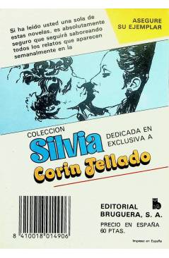 Contracubierta de SILVIA 497. RELACIONES EMOTIVAS (Corín Tellado) Bruguera Bolsilibros 1984