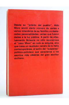 Contracubierta de EL CASO MORO (Leonardo Sciascia) Argos Vergara 1979