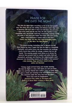 Contracubierta de THE NIGHT EATERS HC 1. SHE EATS THE NIGHT (Liu / Takeda) Abrams 2022. EN INGLÉS