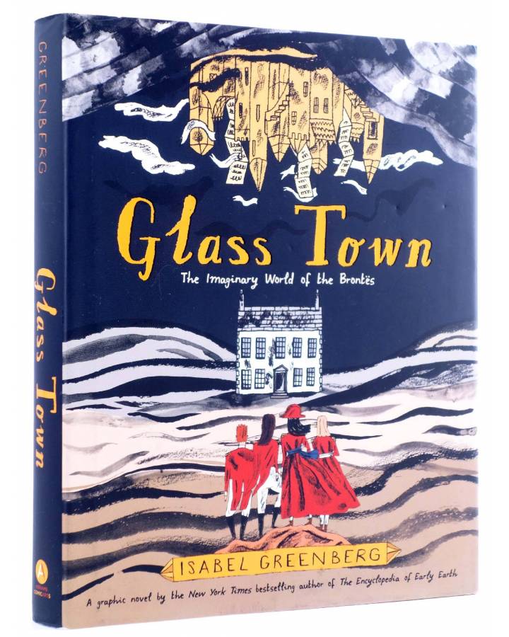 Cubierta de GLASS TOWN: THE IMAGINARY WORLD OF THE BRONTES HC (Isabel Greenberg) Abrams 2020. EN INGLÉS