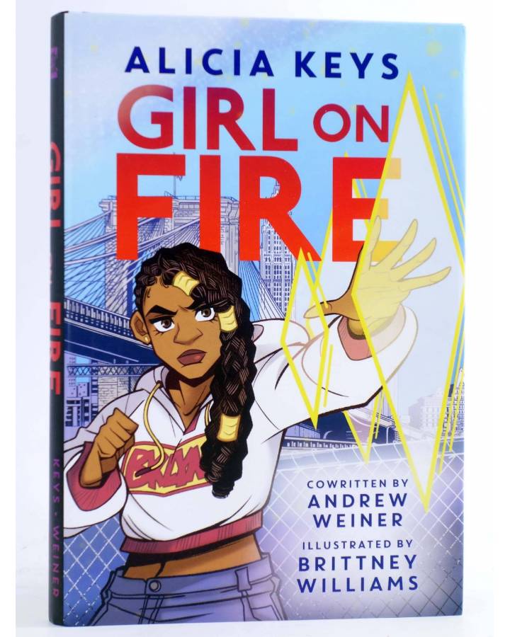 Cubierta de GIRL ON FIRE HC (Alicia Keys / Andrew Weiner / Brittney Williams) Harper Collins 2022. EN INGLÉS