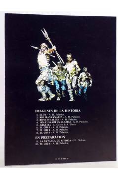 Contracubierta de IMÁGENES DE LA HISTORIA 3. RONCESVALLES (Hernández Palacios) Ikusager 1980. RUSTICA