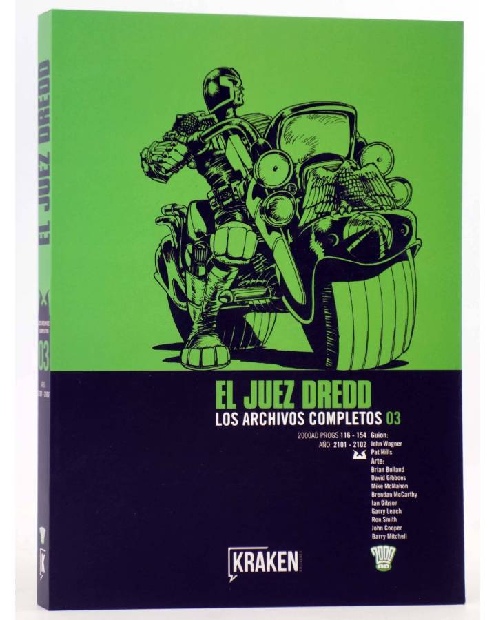Cubierta de JUEZ DREDD ARCHIVOS COMPLETOS 3 (Vvaa) Kraken 2018. 2000 AD