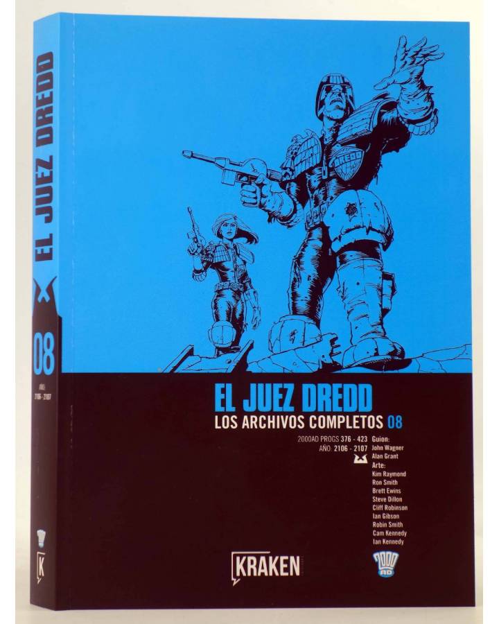 Cubierta de JUEZ DREDD ARCHIVOS COMPLETOS 8 (Vvaa) Kraken 2018. 2000 AD
