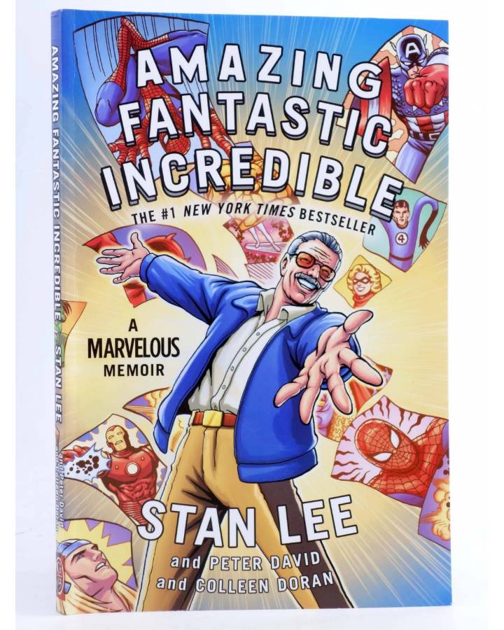 Cubierta de AMAZING FANTASTIC INCREDIBLE: A MARVELOUS MEMOIR GN (Lee / David / Doran) Simon & Schuster 2019. EN INGLÉS