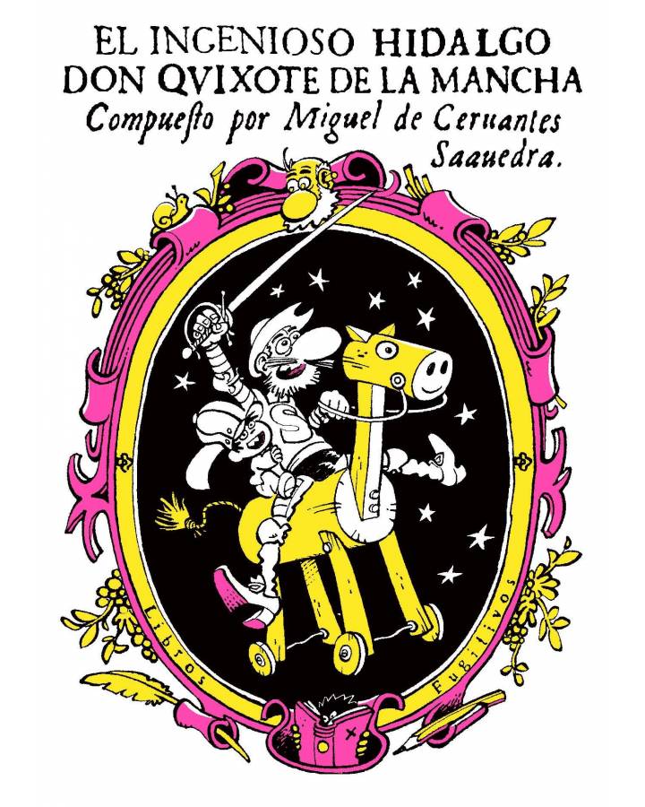 Cubierta de BSP 5. JAN. Don Quijote de Cervantes (Risografía 17X24 Cm) LF 2022