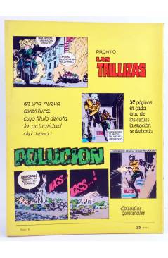 Contracubierta de TRILLIZAS. PUBLICACIÓN PARA ADULTOS 6. ¡SOCORRO EL FANTASMA!. Valenciana 1978