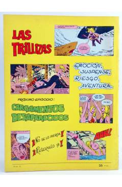 Contracubierta de TRILLIZAS. PUBLICACIÓN PARA ADULTOS 8. LOS INCENDIARIOS. Valenciana 1978