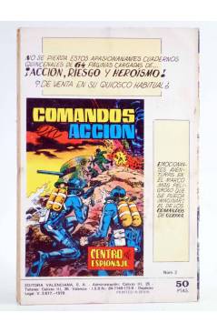 Contracubierta de COMANDOS EN ACCIÓN 2. TEMPLE DE AUDACES. Valenciana 1979