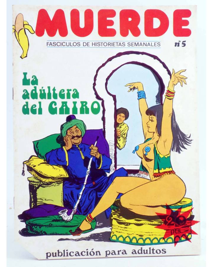 Cubierta de MUERDE. PUBLICACIÓN PARA ADULTOS 5. LA ADÚLTERA DEL CAIRO (A. Buylla) JF 1976