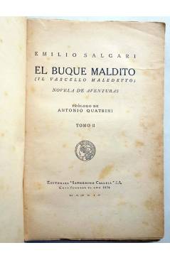 Muestra 1 de NOVELAS DE AVENTURAS. EL BUQUE MALDITO II (Emilio Salgari) Saturnino Calleja Circa 1910