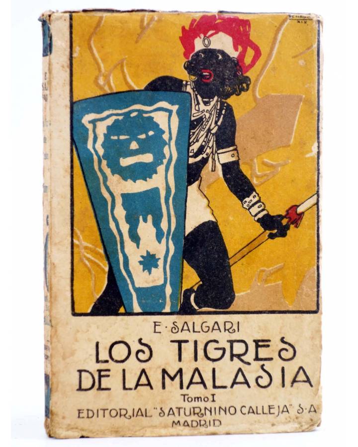 Cubierta de NOVELAS DE AVENTURAS. LOS TIGRES DE LA MALASIA I (Emilio Salgari) Saturnino Calleja Circa 1910