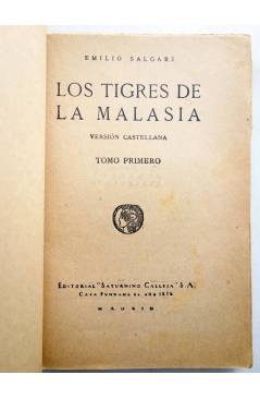 Muestra 1 de NOVELAS DE AVENTURAS. LOS TIGRES DE LA MALASIA I (Emilio Salgari) Saturnino Calleja Circa 1910