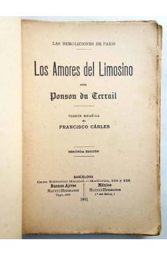 Muestra 1 de ROCAMBOLE. LAS DEMOLICIONES DE PARIS 1. LOS AMORES DEL LIMOSINO (Ponson Du Terrail) Maucci 1901