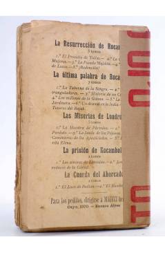 Contracubierta de ROCAMBOLE. HAZAÑAS DE ROCAMBOLE 3. LA MUERTE DEL SALVAJE (Ponson Du Terrail) Maucci 1900