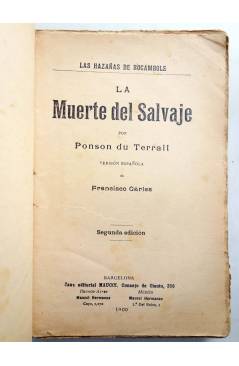 Muestra 1 de ROCAMBOLE. HAZAÑAS DE ROCAMBOLE 3. LA MUERTE DEL SALVAJE (Ponson Du Terrail) Maucci 1900