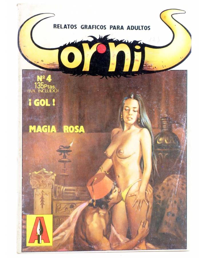 Cubierta de CORNIS. RELATOS GRÁFICOS PARA ADULTOS 4. ¡GOL! / MAGIA ROSA. Astri 1987