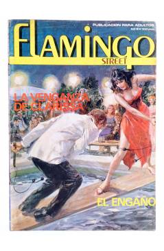 Cubierta de FLAMINGO STREET. PUBLICACIÓN PARA ADULTOS 6. LA VENGANZA DE CLARISSA / EL ENGAÑO. Zinco 1984