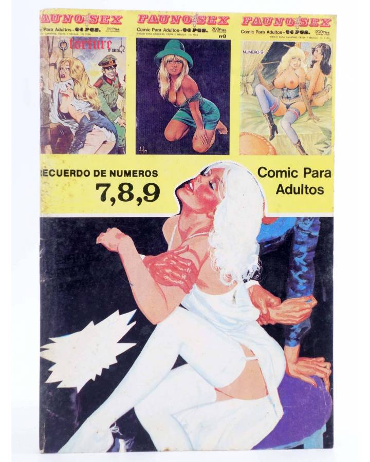 Cubierta de FAUNO SEX. COMIC PARA ADULTOS. RECUERDO DE NÚMEROS 7 8 Y 9. RETAPADO. Pleybate 1986