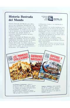 Contracubierta de HISTORIA ILUSTRADA DEL MUNDO PARA NIÑOS 2. GUERREROS Y NAVEGANTES (Millard Anne) Plesa 1981
