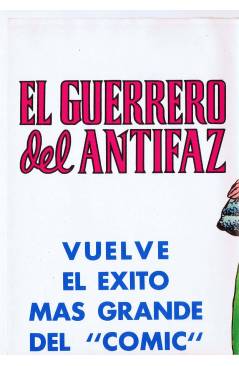 Contracubierta de EL GUERRERO DEL ANTIFAZ. POSTER PROMOCIONAL 38x54 cm. Valenciana 1972. DE KIOSCO