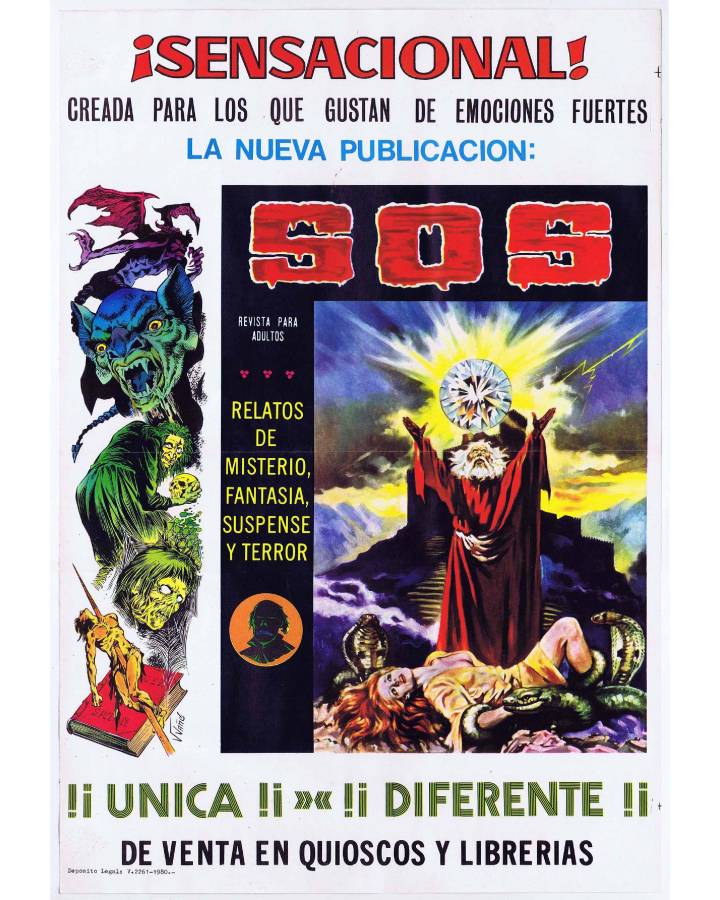 Cubierta de SOS MODELO 1. POSTER PROMOCIONAL 31x435 cm. Valenciana 1980. DE KIOSCO