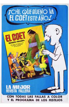 Cubierta de EL COET. REVISTA FALLERA. POSTER PROMOCIONAL 375x54 cm. Valenciana 1974. DE KIOSCO