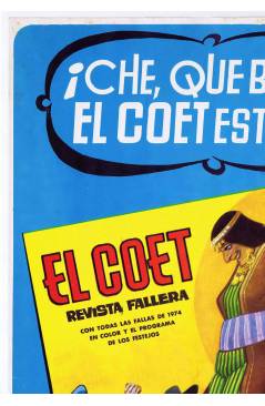 Contracubierta de EL COET. REVISTA FALLERA. POSTER PROMOCIONAL 375x54 cm. Valenciana 1974. DE KIOSCO