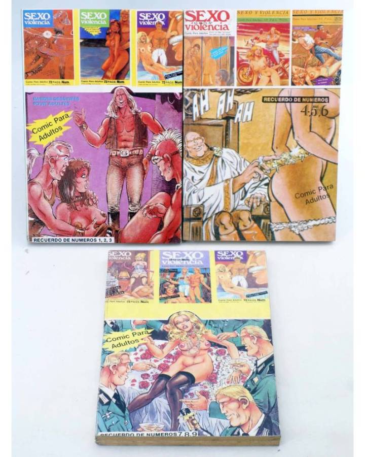 Cubierta de SEXO Y VIOLENCIA. COMIC PARA ADULTOS 1 A 9. EN TRES RETAPADOS (Vvaa) Pleibate 1986