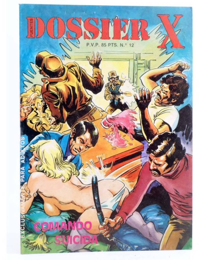 Cubierta de DOSSIER X 12. COMANDO SUICIDA. J. Fuentes 1984