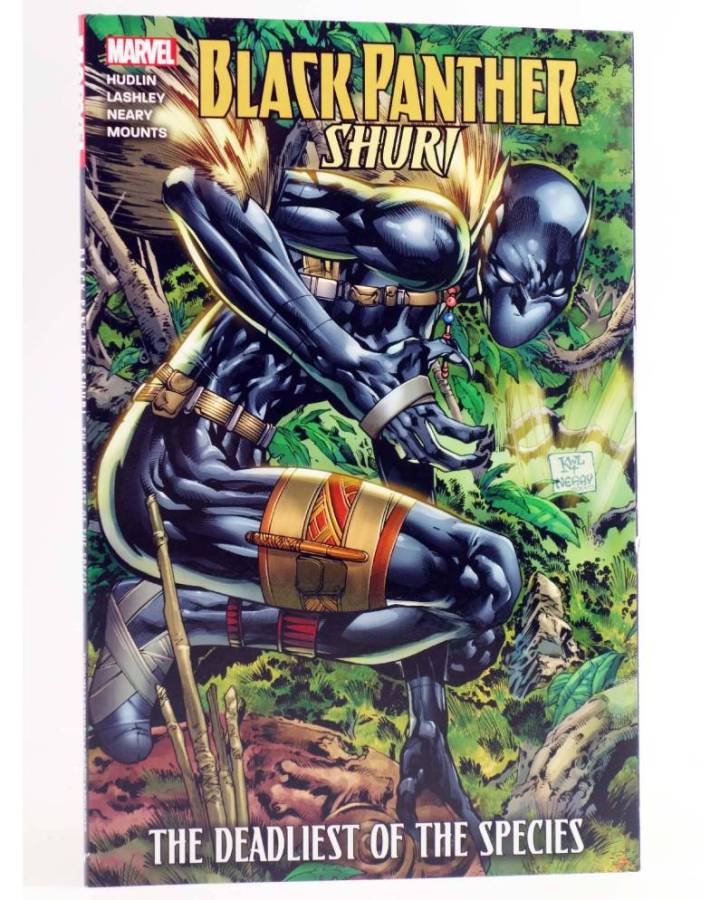 Cubierta de BLACK PANTHER SHURI THE DEADLIEST OF THE SPECIES TPB (Reginald Hudlin / Ken Lashley) Marvel 2018. EN INGLÉS